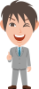 若いイケメンなビジネスマン　いいね　グッド　ポーズ