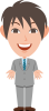 若いイケメンなビジネスマン　ようこそ　どうぞ　ポーズ