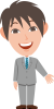若いイケメンなビジネスマン　案内　どうぞ　ポーズ