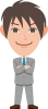 若いイケメンなビジネスマン　腕組み　自信　ポーズ