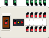 家庭用のブレーカー　分電盤　電気設備