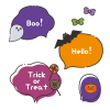 ハロウィンのふきだしセット4