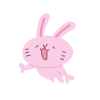 ウサギキャラシリーズ　空飛ぶうさぎ 