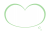 透過PNG・吹き出し　ハート　みどり枠　右