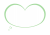 透過PNG・吹き出し　ハート　みどり枠　左