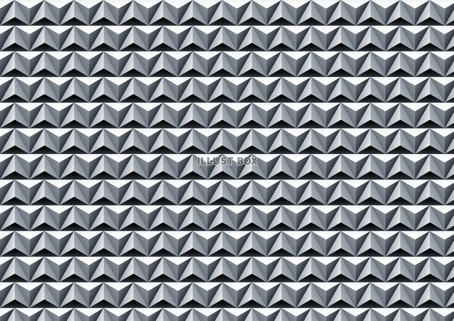 シルバーでメタリックな立体的ブロックの壁紙　パターン 