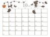２０２２年のカレンダー（横）　１０月　ハロウィン