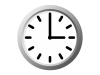 シンプルなアナログ時計、3時のアイコン【透過PNG】