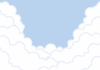 青空とモクモふわふわの白い雲　フレーム