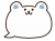 かわいい白熊型の吹き出し