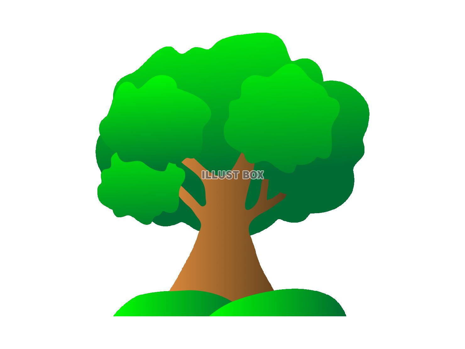 シンプルな木・広葉樹のアイコン【透過PNG】