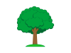 シンプルな木・広葉樹のアイコン【透過PNG】