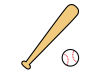 木製バットと野球の球