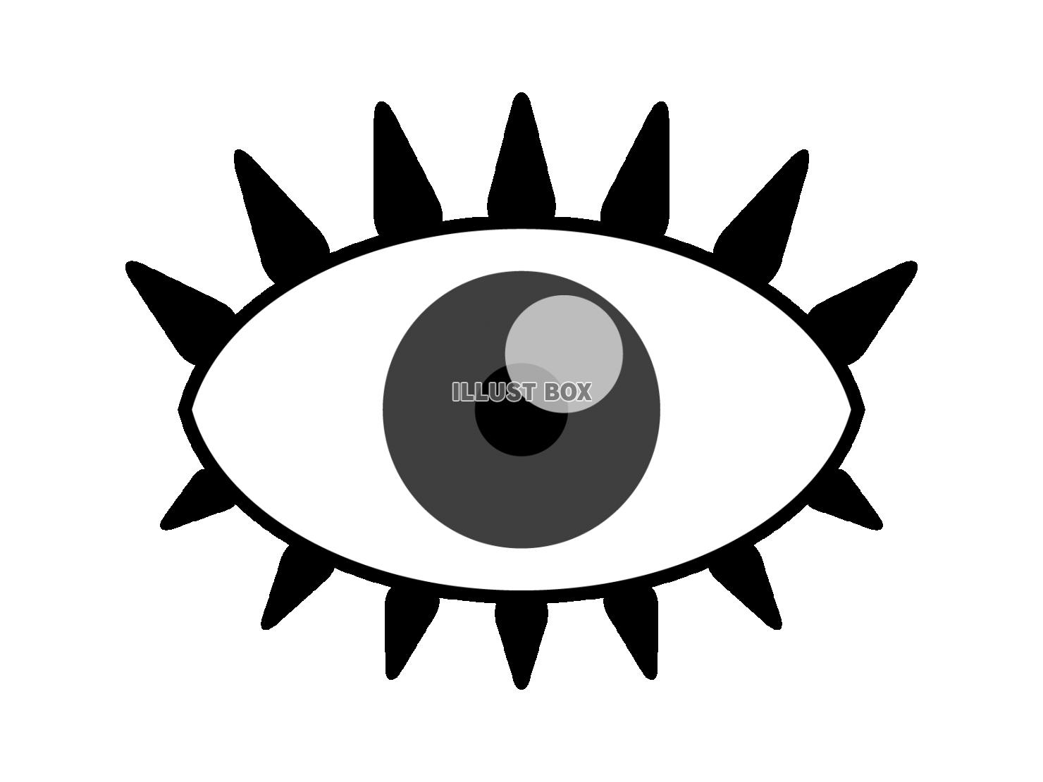 シンプルな目玉のアイコン素材【透過PNG】