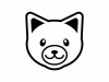 十二支　犬　戌　線画