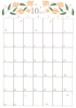 ２０２２年１０月のカレンダー（縦）　キンモクセイ