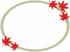 紅葉の葉っぱフレームシンプル和柄飾り枠イラスト