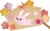 かわいい走るうさぎと絵馬のイラスト