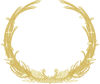 賞状風の金色の飾り　鳳凰フレーム　サークル