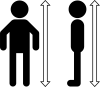 採寸　身体測定　身長　ピクトグラム