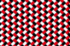 赤・白・黒の網目のようなモダンなパターン