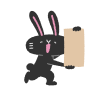 ウサギキャラシリーズ　プラカード・通達