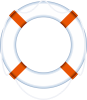 救命用の浮き輪　海のイメージ