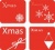 赤ベースのクリスマスイメージイラスト