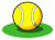 シンプルなテニスボールのアイコン【透過PNG】