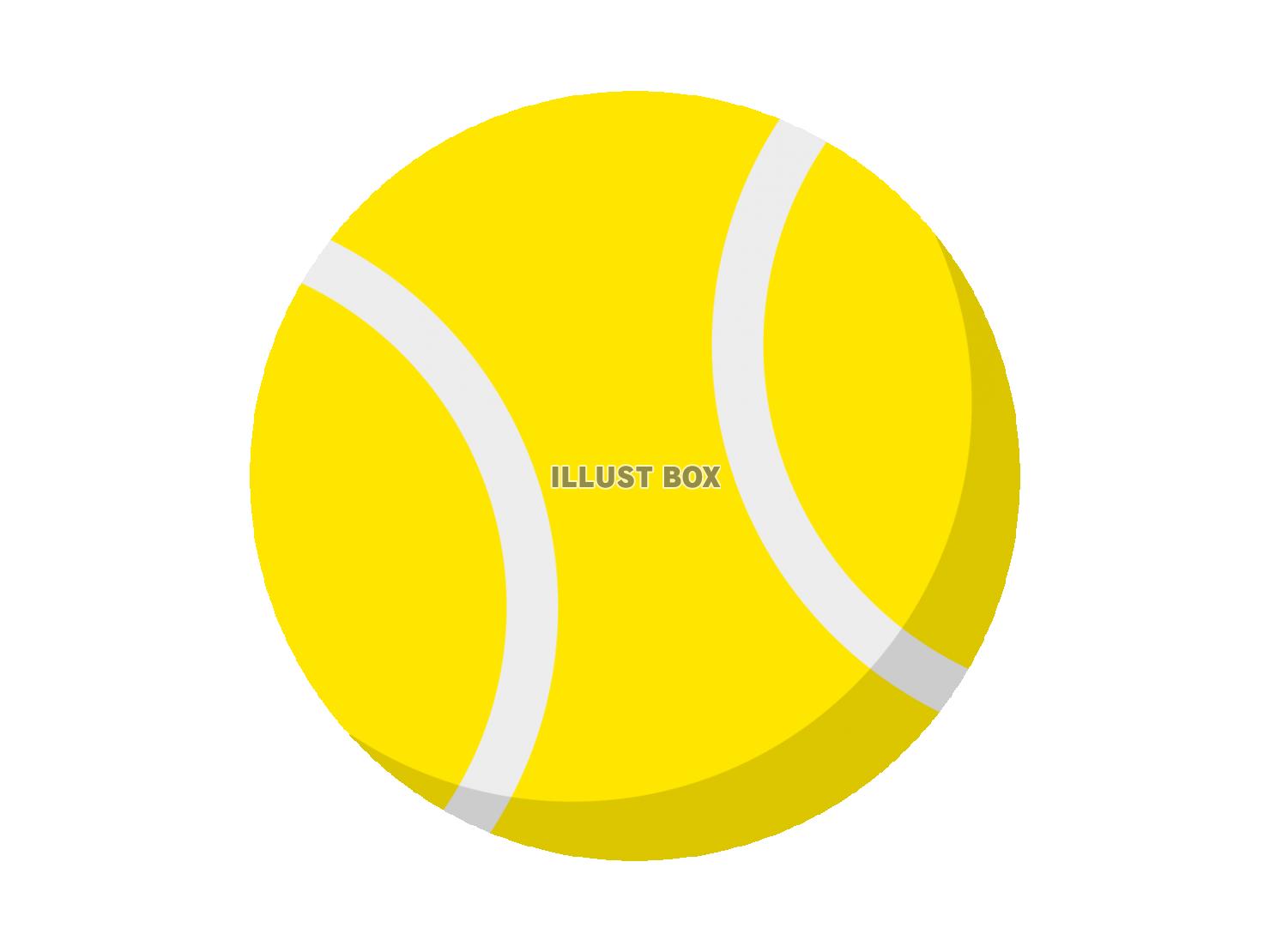 シンプルなテニスボールのアイコン【透過PNG】