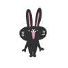 ウサギキャラシリーズ　笑顔で立つうさぎ