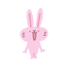 ウサギキャラシリーズ　笑顔で立つうさぎ