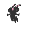 ウサギシリーズ　ハイジャンプするうさぎ