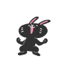ウサギキャラシリーズ　元気に雄叫び！