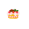 手書きのかわいいクリスマスケーキ