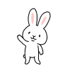 ウサギキャラシリーズ　挨拶