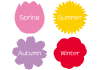 四季の花　季節のアイコンセット　英語