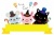 ハロウィン仮装動物のポストカード/文字なし