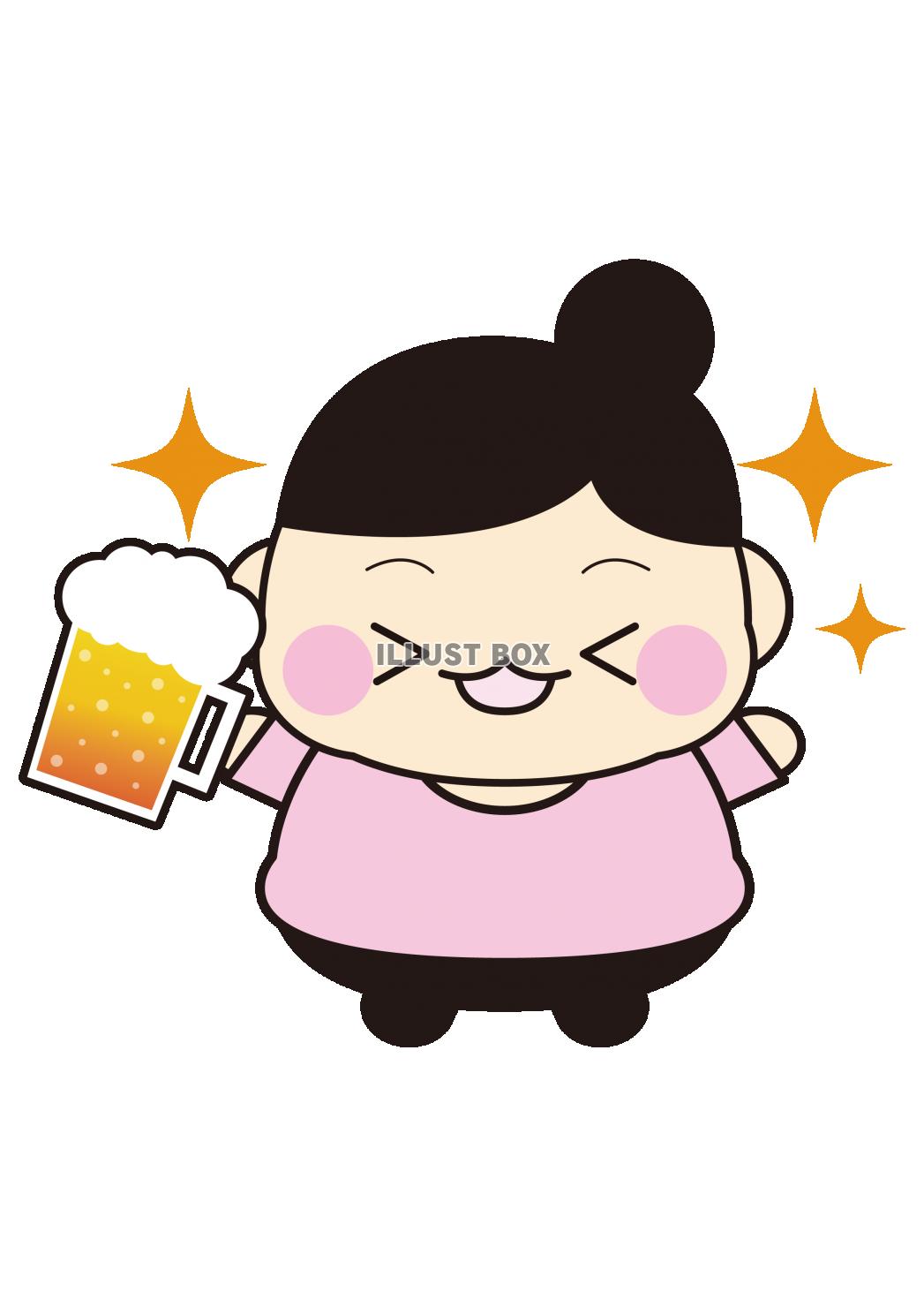 8_人物_女性・肥満・生ビール