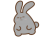 灰色うさぎ２