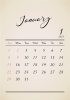 2023年★1月★おしゃれカレンダー（A4）タテ