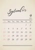 2023年★9月★おしゃれカレンダー（A4）タテ