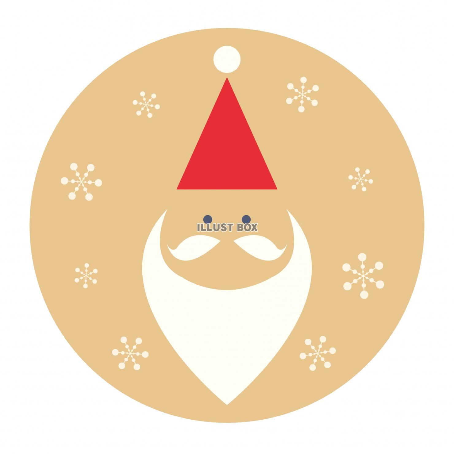 クリスマス　冬アイコン　サンタクロース　クラフト風シンプルイ...