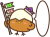 こいのぼりとウキウキなひよこ（地鶏）と吹きだし