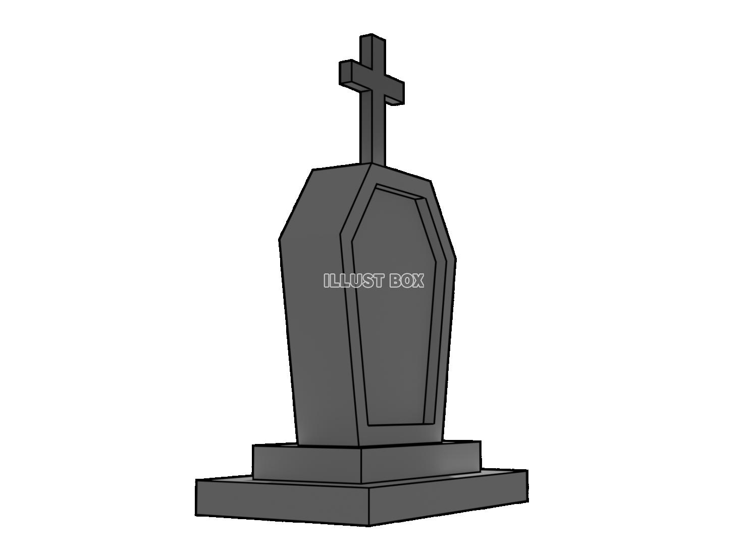 ハロウィンのお墓の3DCG素材【透過PNG】