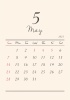 2023年★5月★おしゃれカレンダー（A4）タテ