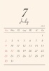 2023年★7月★おしゃれカレンダー（A4）タテ