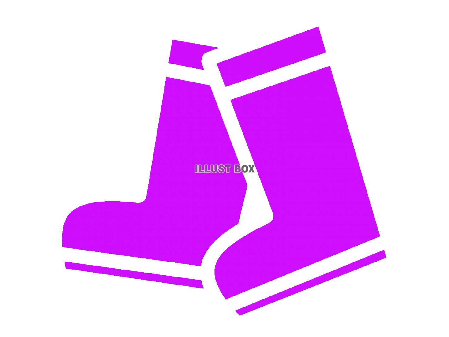 紫色の長靴のシルエットアイコン