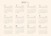2023年★おしゃれ年間カレンダー★A3★ヨコ