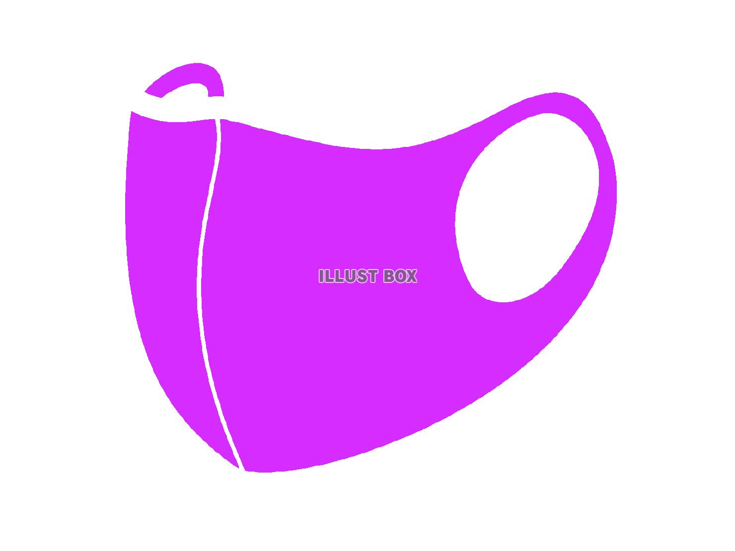 紫色の立体マスクのシルエットアイコン